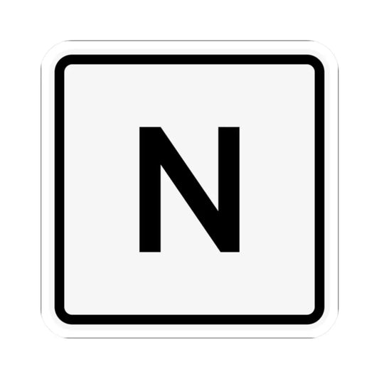 CR N jct OH (Ohio) (Road Sign) STICKER Vinyl Kiss-Cut Decal 2 Inch White - The Sticker Space