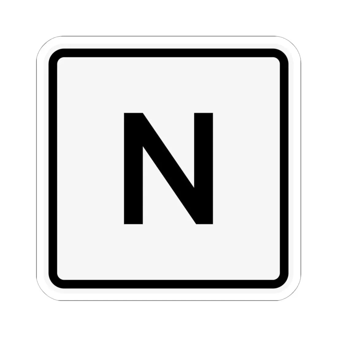 CR N jct OH (Ohio) (Road Sign) STICKER Vinyl Kiss-Cut Decal 6 Inch White - The Sticker Space