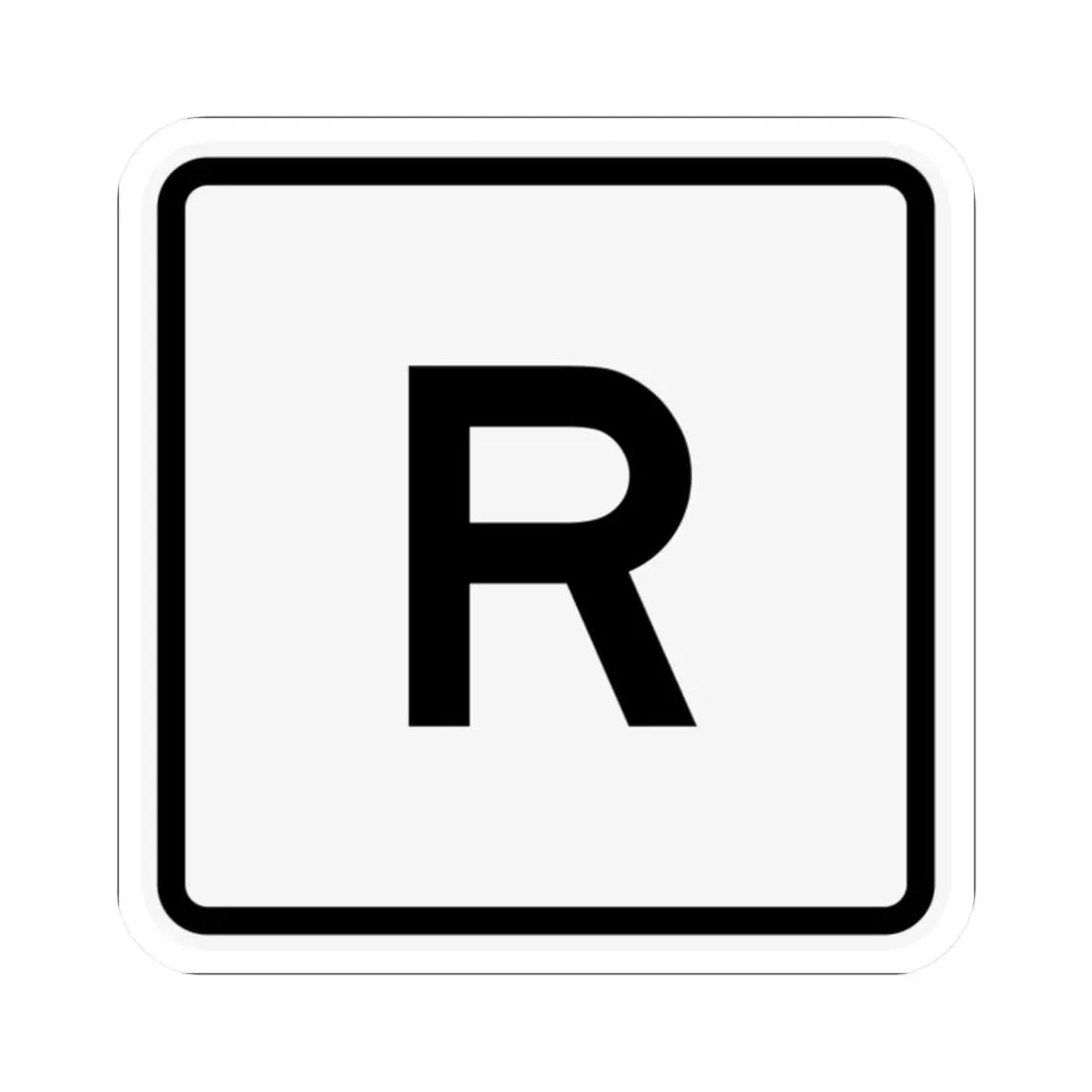 CR R jct OH (Ohio) (Road Sign) STICKER Vinyl Kiss-Cut Decal 2 Inch White - The Sticker Space