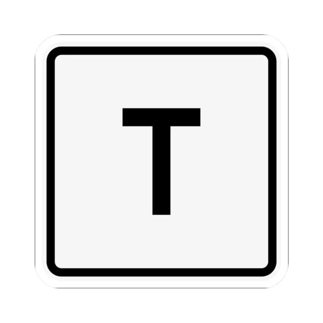 CR T jct OH (Ohio) (Road Sign) STICKER Vinyl Kiss-Cut Decal 2 Inch White - The Sticker Space