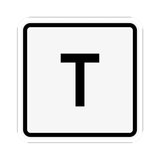CR T jct OH (Ohio) (Road Sign) STICKER Vinyl Kiss-Cut Decal 2 Inch White - The Sticker Space