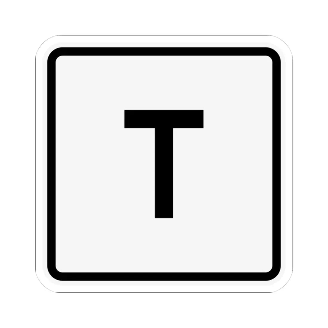 CR T jct OH (Ohio) (Road Sign) STICKER Vinyl Kiss-Cut Decal 3 Inch White - The Sticker Space