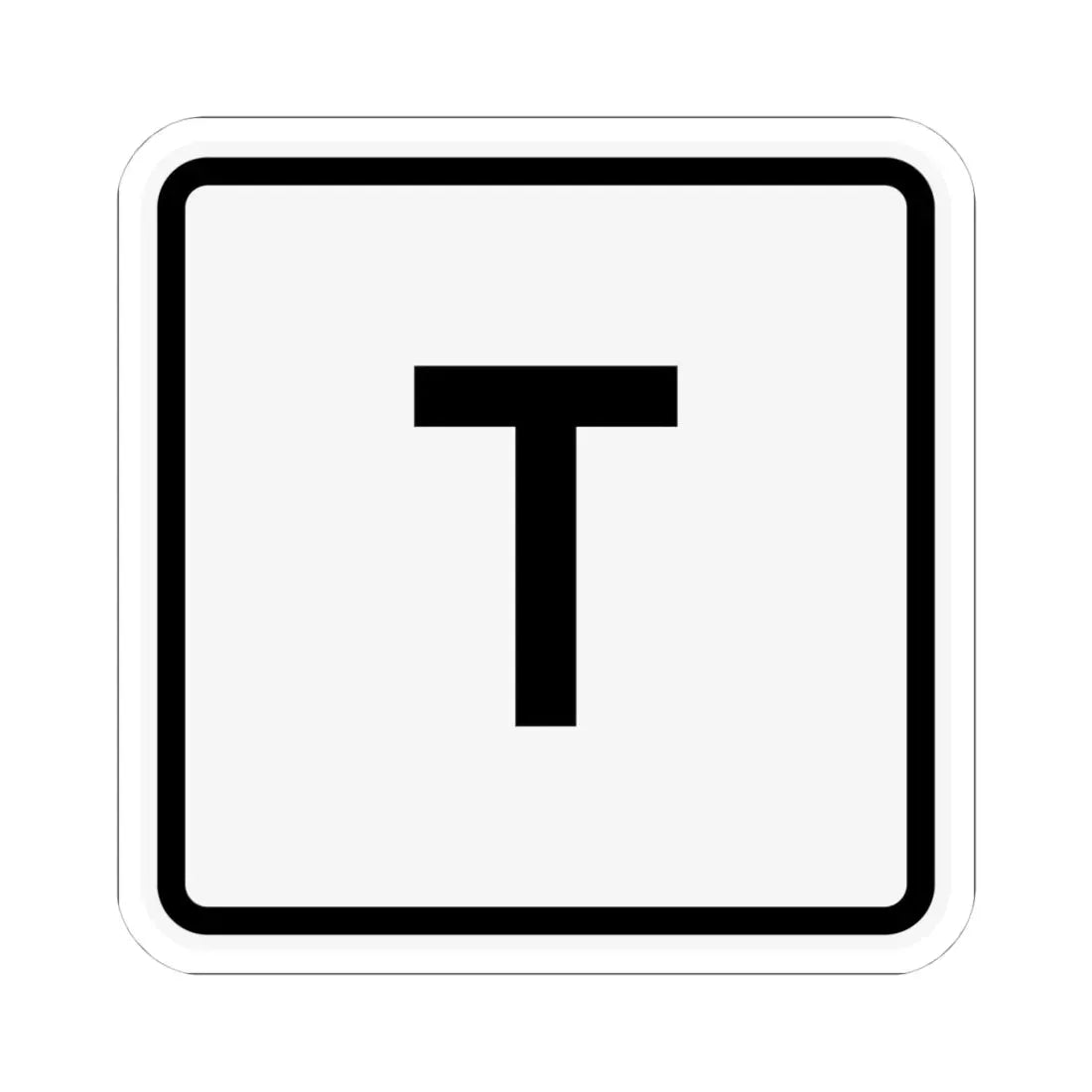 CR T jct OH (Ohio) (Road Sign) STICKER Vinyl Kiss-Cut Decal 4 Inch White - The Sticker Space