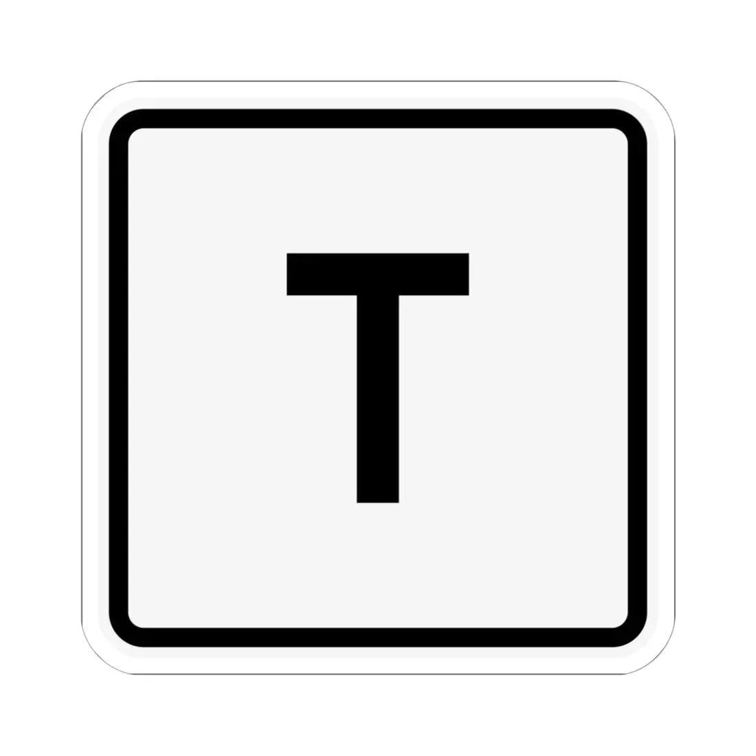 CR T jct OH (Ohio) (Road Sign) STICKER Vinyl Kiss-Cut Decal 6 Inch White - The Sticker Space