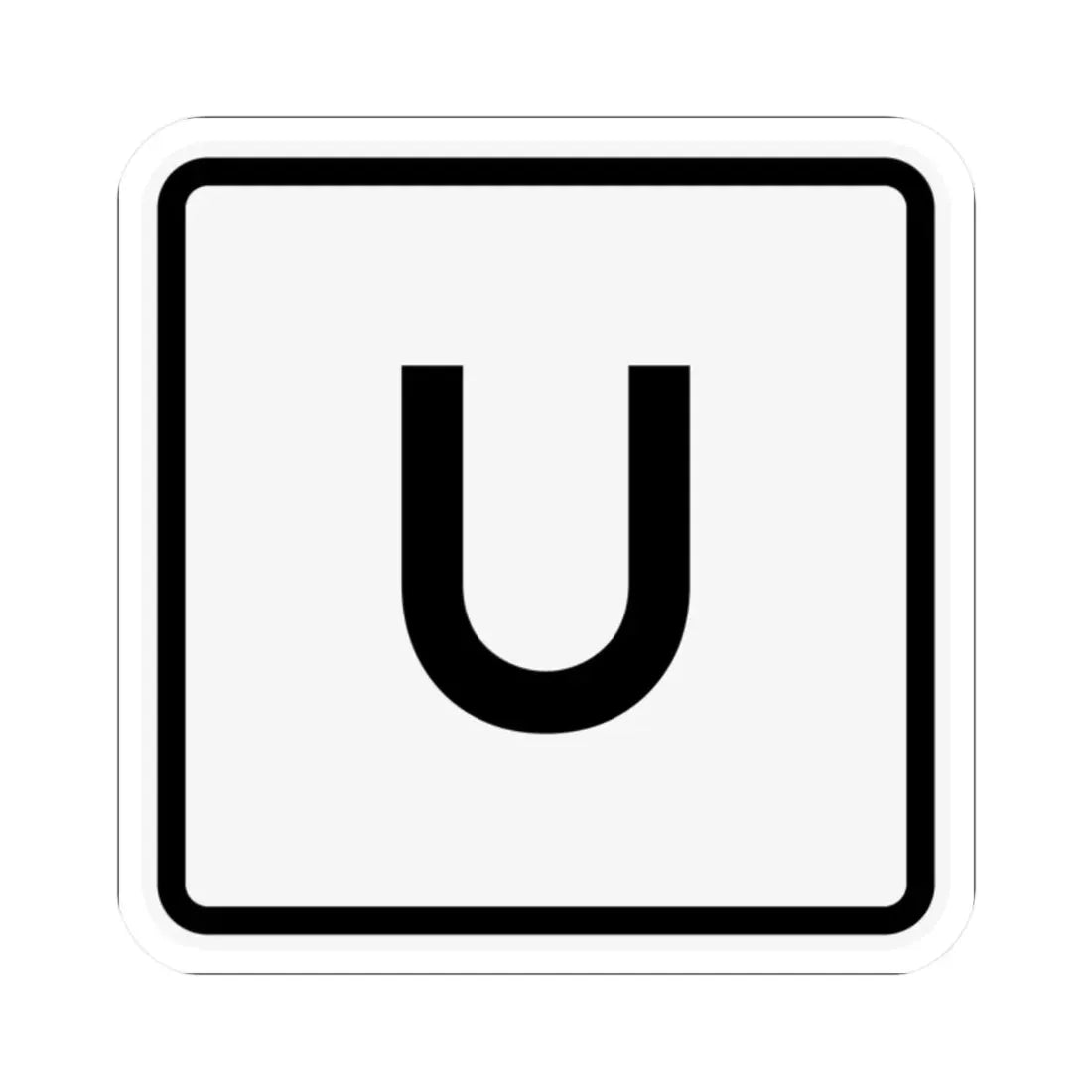 CR U jct OH (Ohio) (Road Sign) STICKER Vinyl Kiss-Cut Decal 2 Inch White - The Sticker Space