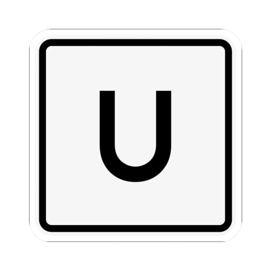 CR U jct OH (Ohio) (Road Sign) STICKER Vinyl Kiss-Cut Decal 2 Inch White - The Sticker Space