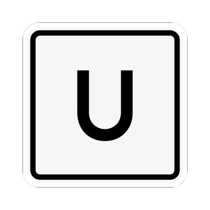 CR U jct OH (Ohio) (Road Sign) STICKER Vinyl Kiss-Cut Decal 3 Inch White - The Sticker Space