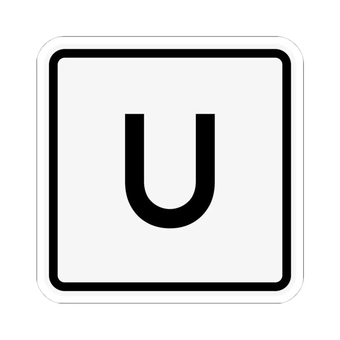 CR U jct OH (Ohio) (Road Sign) STICKER Vinyl Kiss-Cut Decal 4 Inch White - The Sticker Space