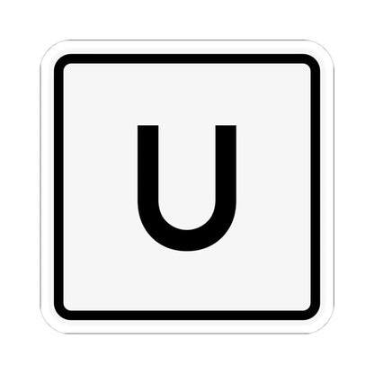 CR U jct OH (Ohio) (Road Sign) STICKER Vinyl Kiss-Cut Decal 4 Inch White - The Sticker Space