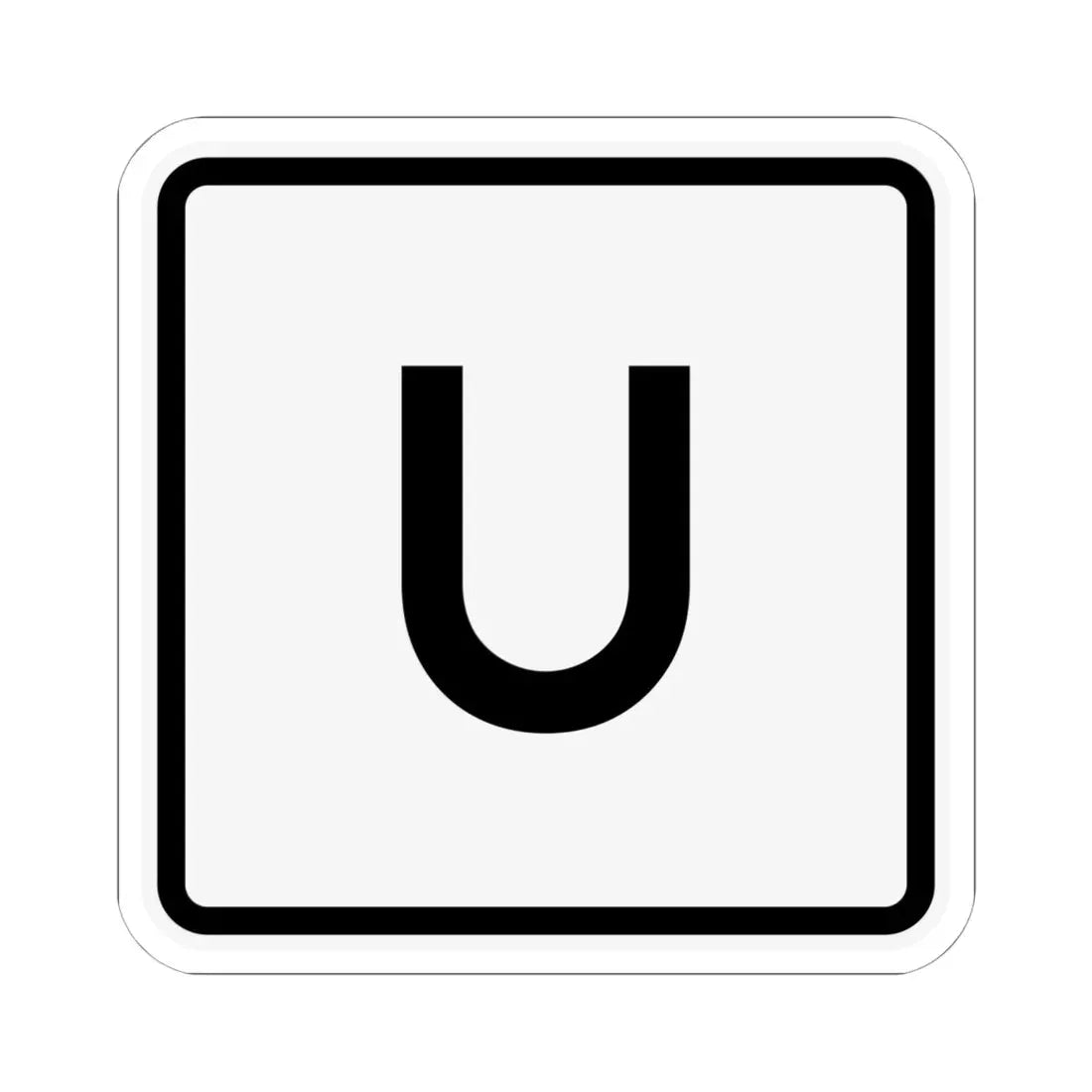 CR U jct OH (Ohio) (Road Sign) STICKER Vinyl Kiss-Cut Decal 6 Inch White - The Sticker Space