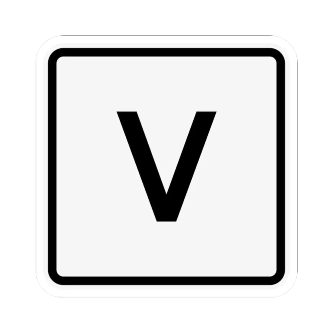 CR V jct OH (Ohio) (Road Sign) STICKER Vinyl Kiss-Cut Decal 2 Inch White - The Sticker Space