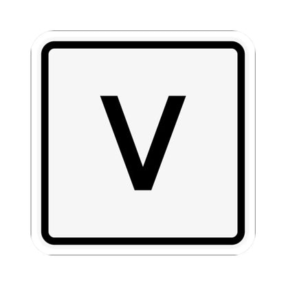 CR V jct OH (Ohio) (Road Sign) STICKER Vinyl Kiss-Cut Decal 2 Inch White - The Sticker Space