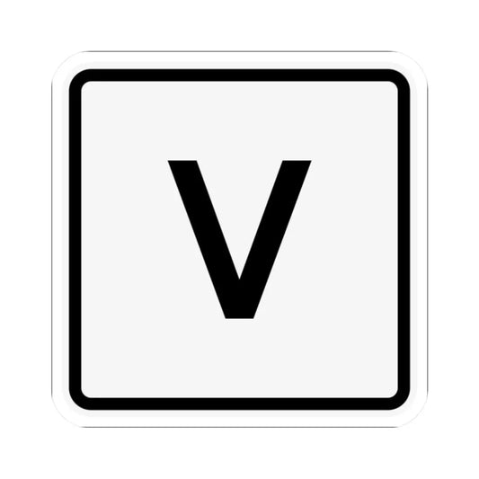 CR V jct OH (Ohio) (Road Sign) STICKER Vinyl Kiss-Cut Decal 2 Inch White - The Sticker Space