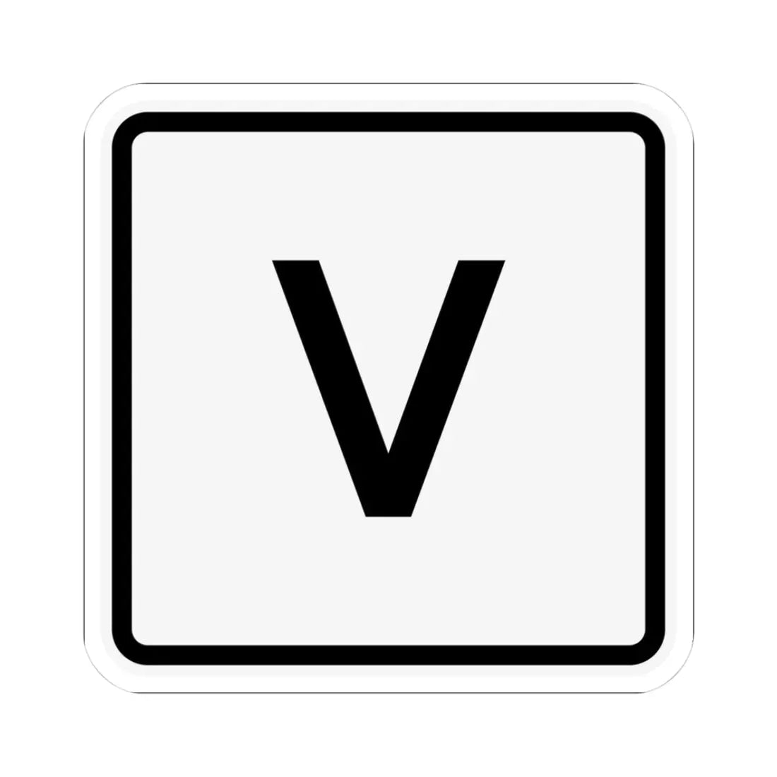 CR V jct OH (Ohio) (Road Sign) STICKER Vinyl Kiss-Cut Decal 3 Inch White - The Sticker Space