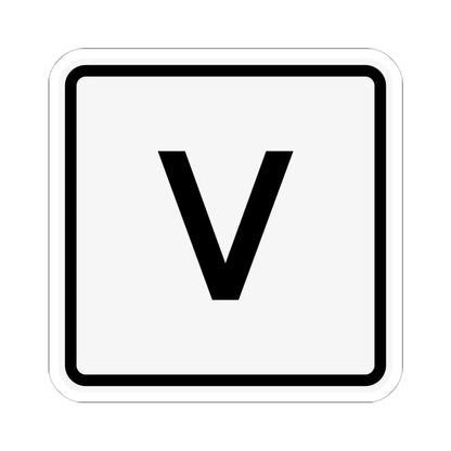 CR V jct OH (Ohio) (Road Sign) STICKER Vinyl Kiss-Cut Decal 6 Inch White - The Sticker Space