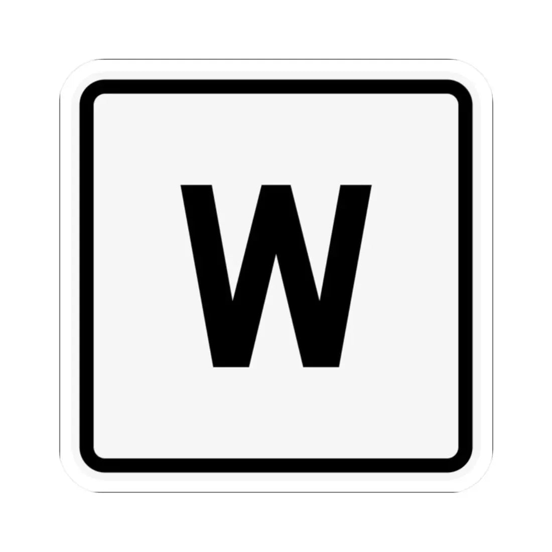 CR W jct OH (Ohio) (Road Sign) STICKER Vinyl Kiss-Cut Decal 2 Inch White - The Sticker Space