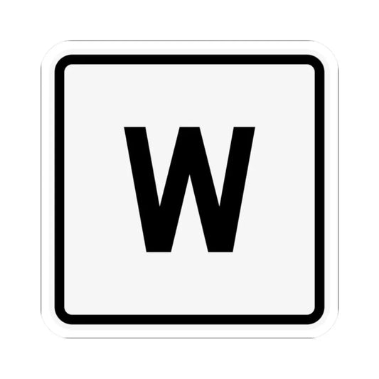 CR W jct OH (Ohio) (Road Sign) STICKER Vinyl Kiss-Cut Decal 2 Inch White - The Sticker Space