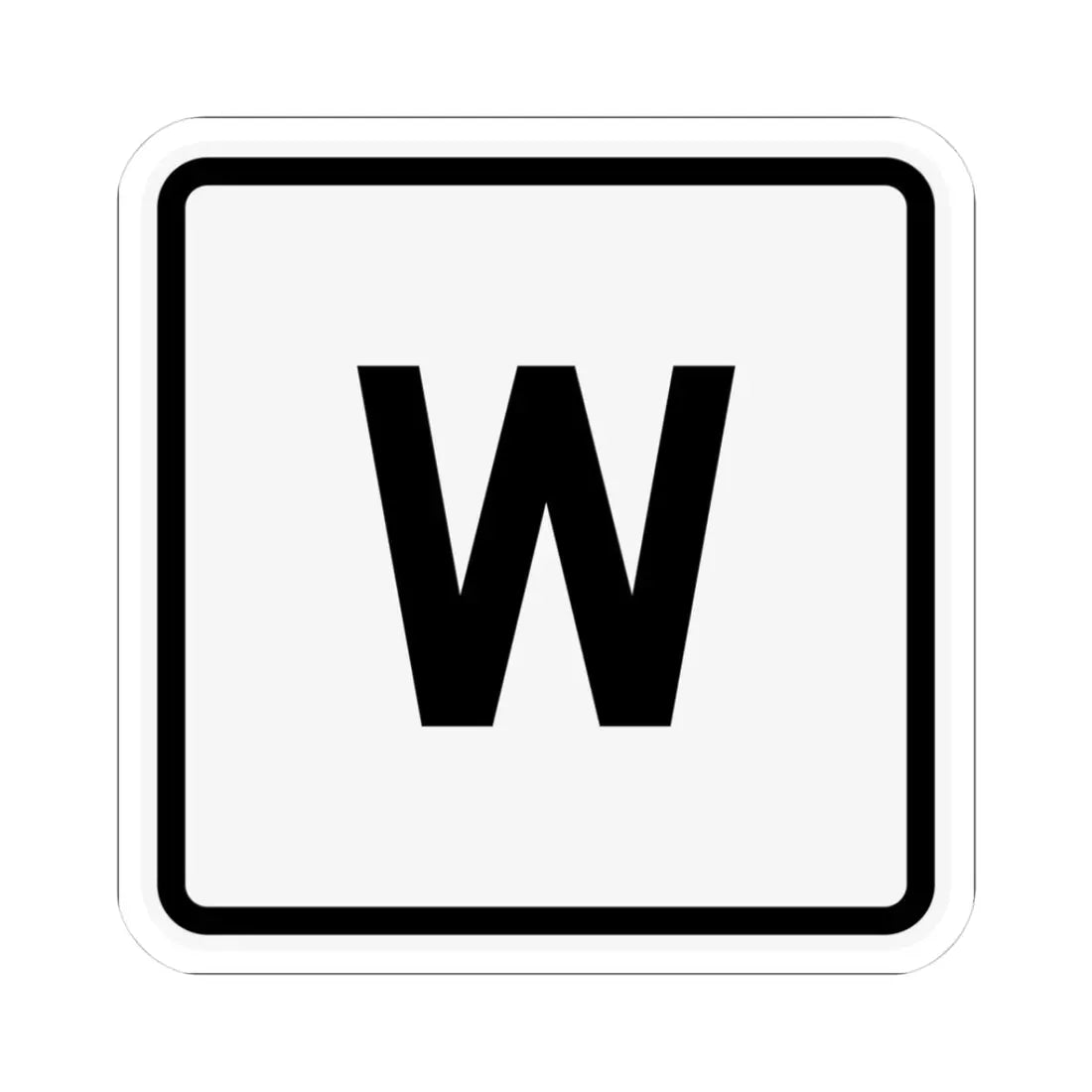 CR W jct OH (Ohio) (Road Sign) STICKER Vinyl Kiss-Cut Decal 3 Inch White - The Sticker Space