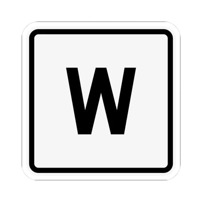 CR W jct OH (Ohio) (Road Sign) STICKER Vinyl Kiss-Cut Decal 3 Inch White - The Sticker Space