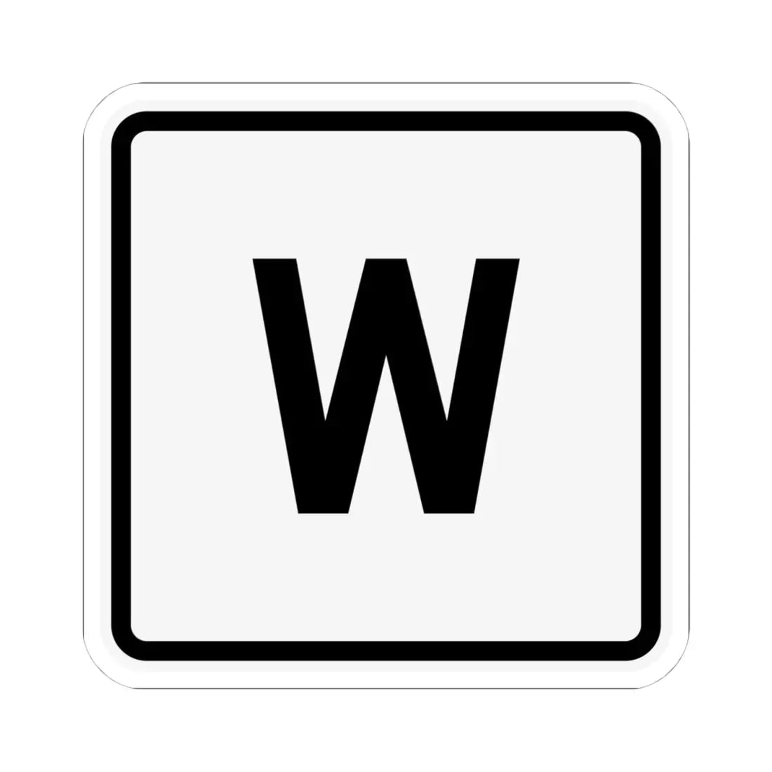 CR W jct OH (Ohio) (Road Sign) STICKER Vinyl Kiss-Cut Decal 4 Inch White - The Sticker Space