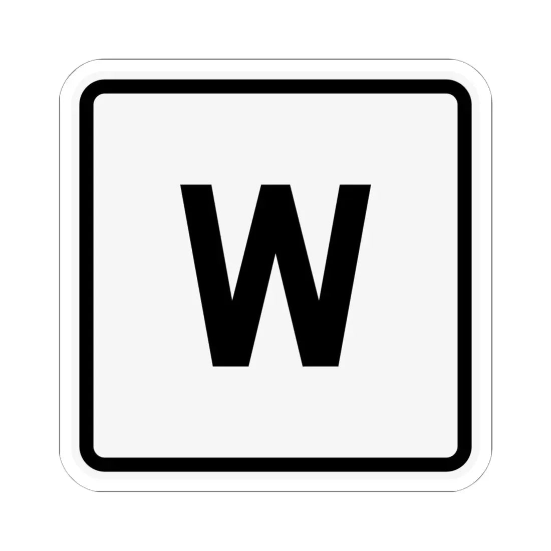 CR W jct OH (Ohio) (Road Sign) STICKER Vinyl Kiss-Cut Decal 6 Inch White - The Sticker Space