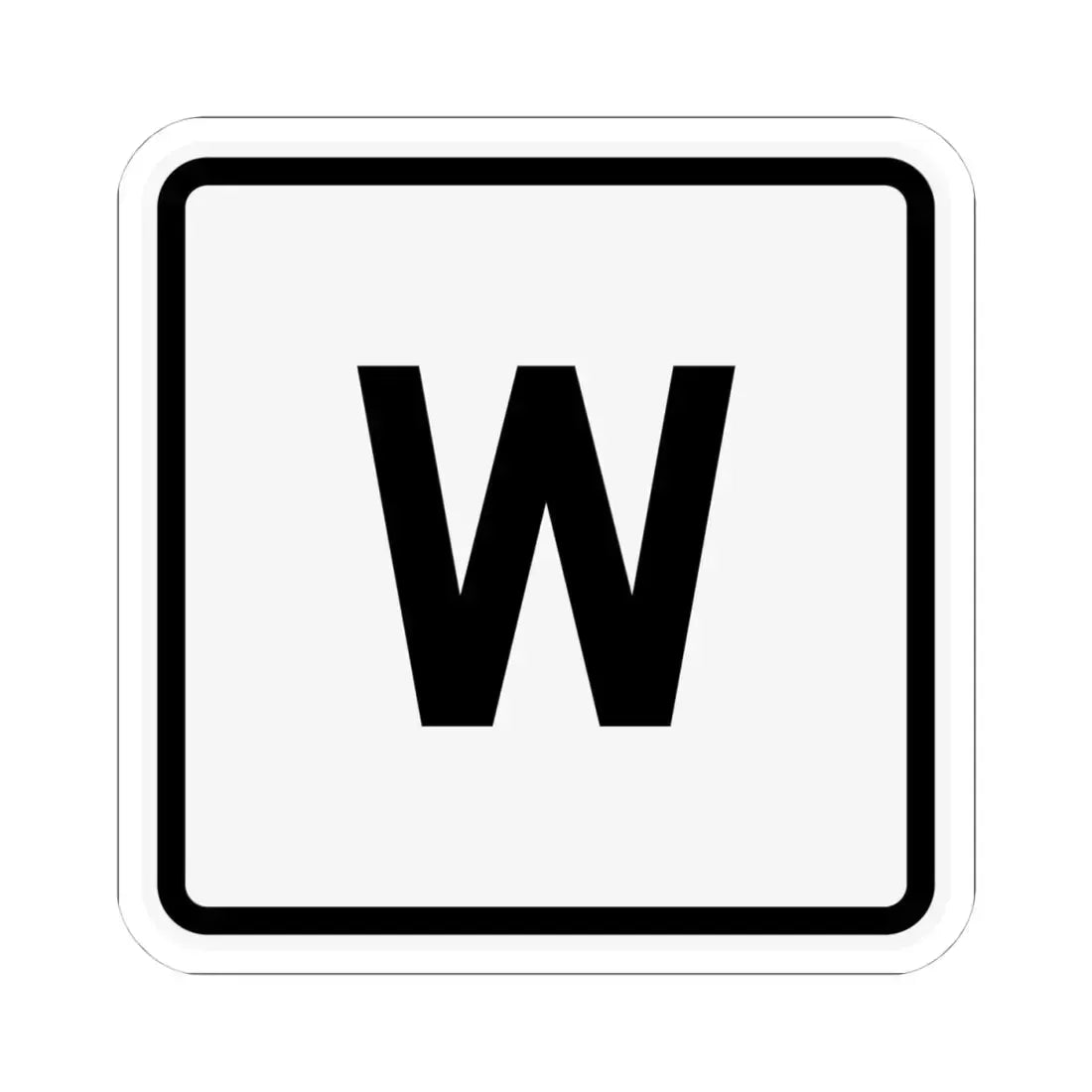 CR W jct OH (Ohio) (Road Sign) STICKER Vinyl Kiss-Cut Decal - The Sticker Space