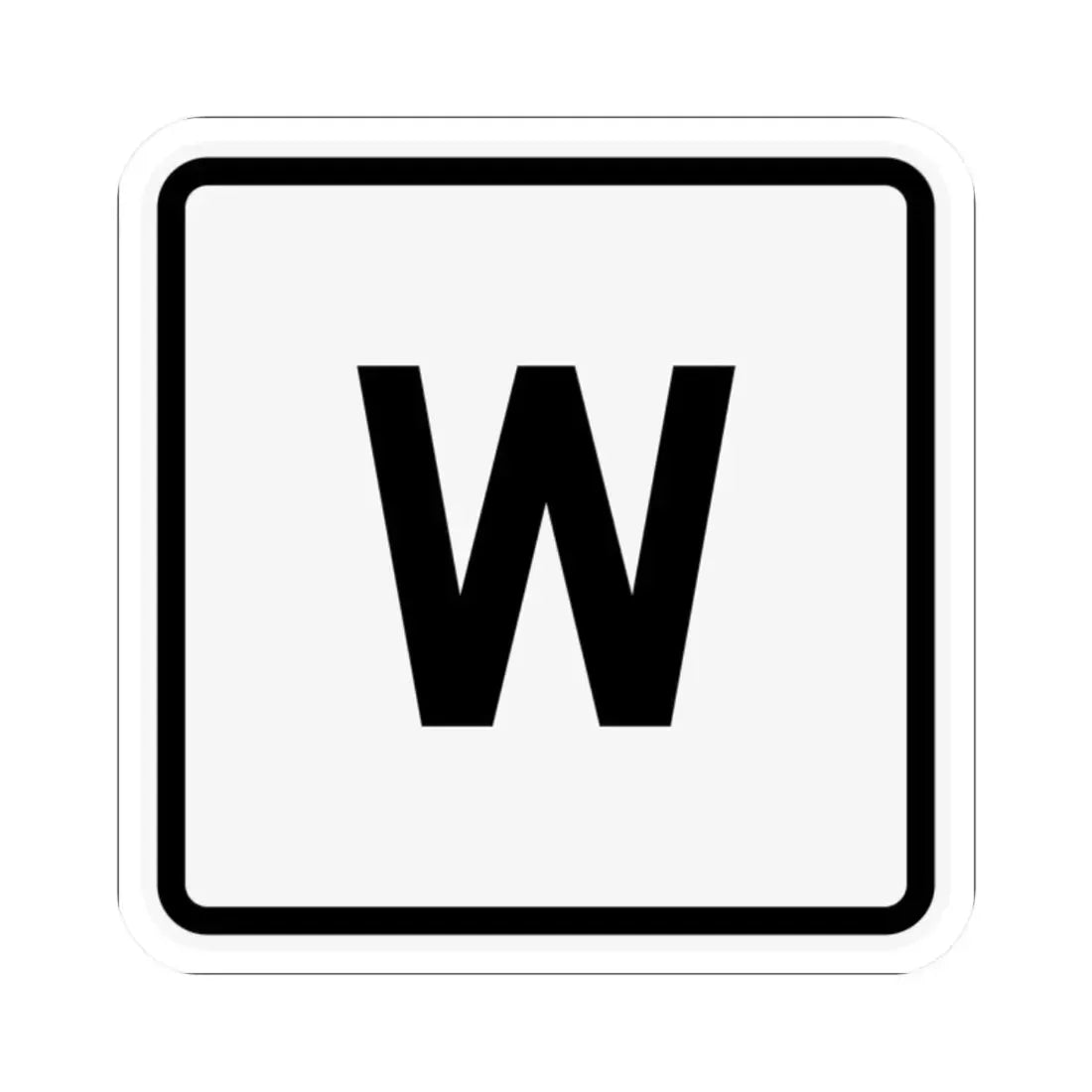 CR W jct OH (Ohio) (Road Sign) STICKER Vinyl Kiss-Cut Decal - The Sticker Space