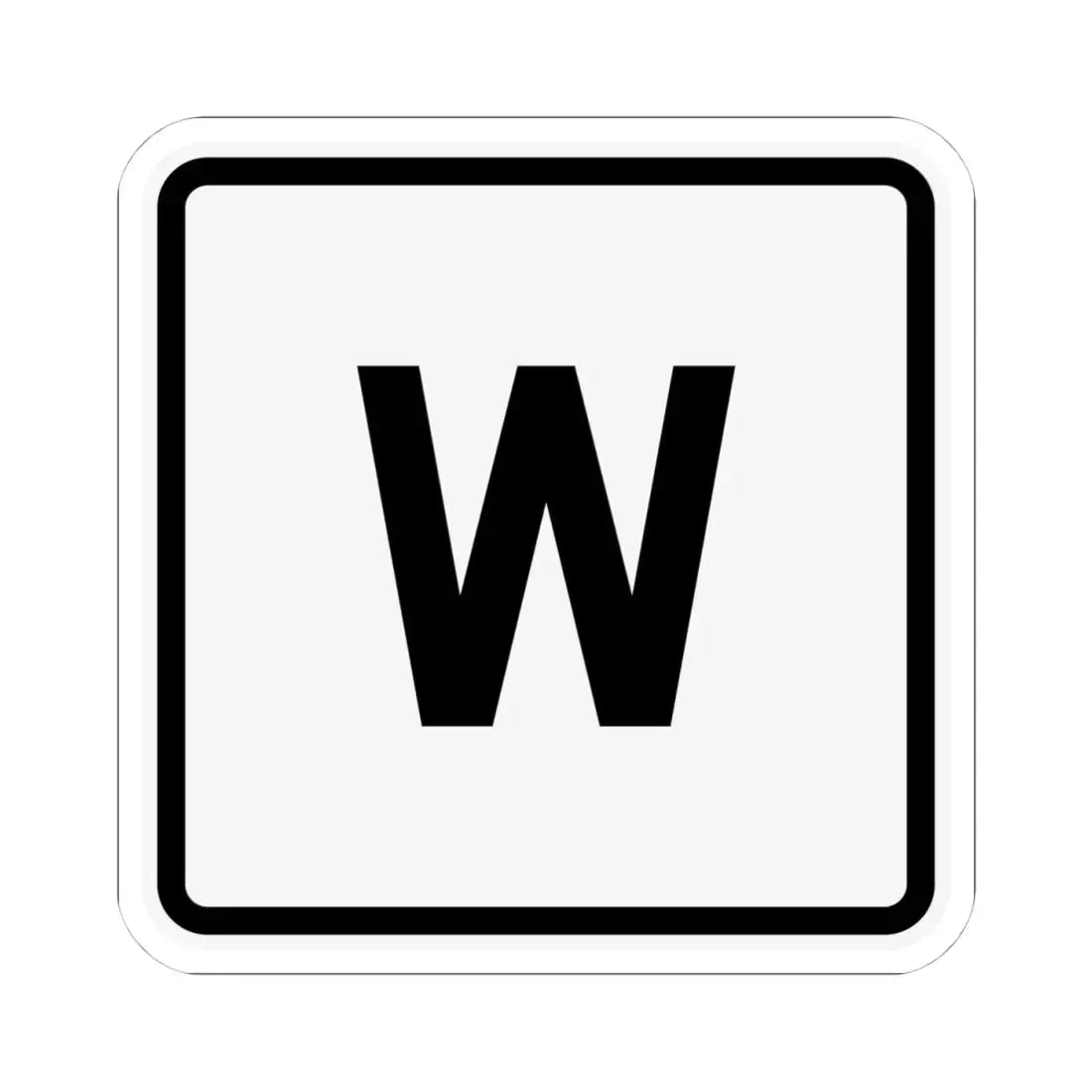 CR W jct OH (Ohio) (Road Sign) STICKER Vinyl Kiss-Cut Decal - The Sticker Space