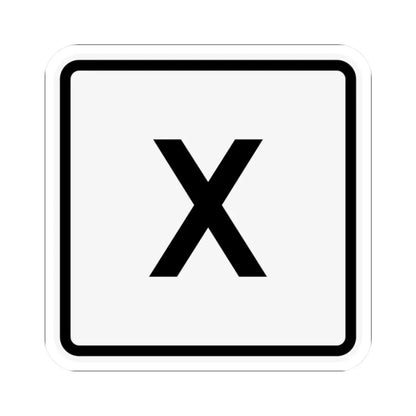 CR X jct OH (Ohio) (Road Sign) STICKER Vinyl Kiss-Cut Decal 2 Inch White - The Sticker Space