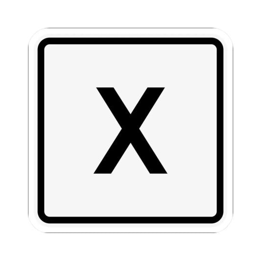 CR X jct OH (Ohio) (Road Sign) STICKER Vinyl Kiss-Cut Decal 2 Inch White - The Sticker Space