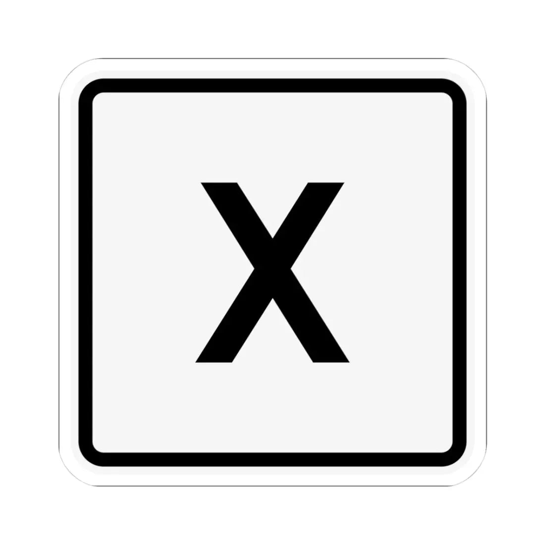 CR X jct OH (Ohio) (Road Sign) STICKER Vinyl Kiss-Cut Decal 3 Inch White - The Sticker Space