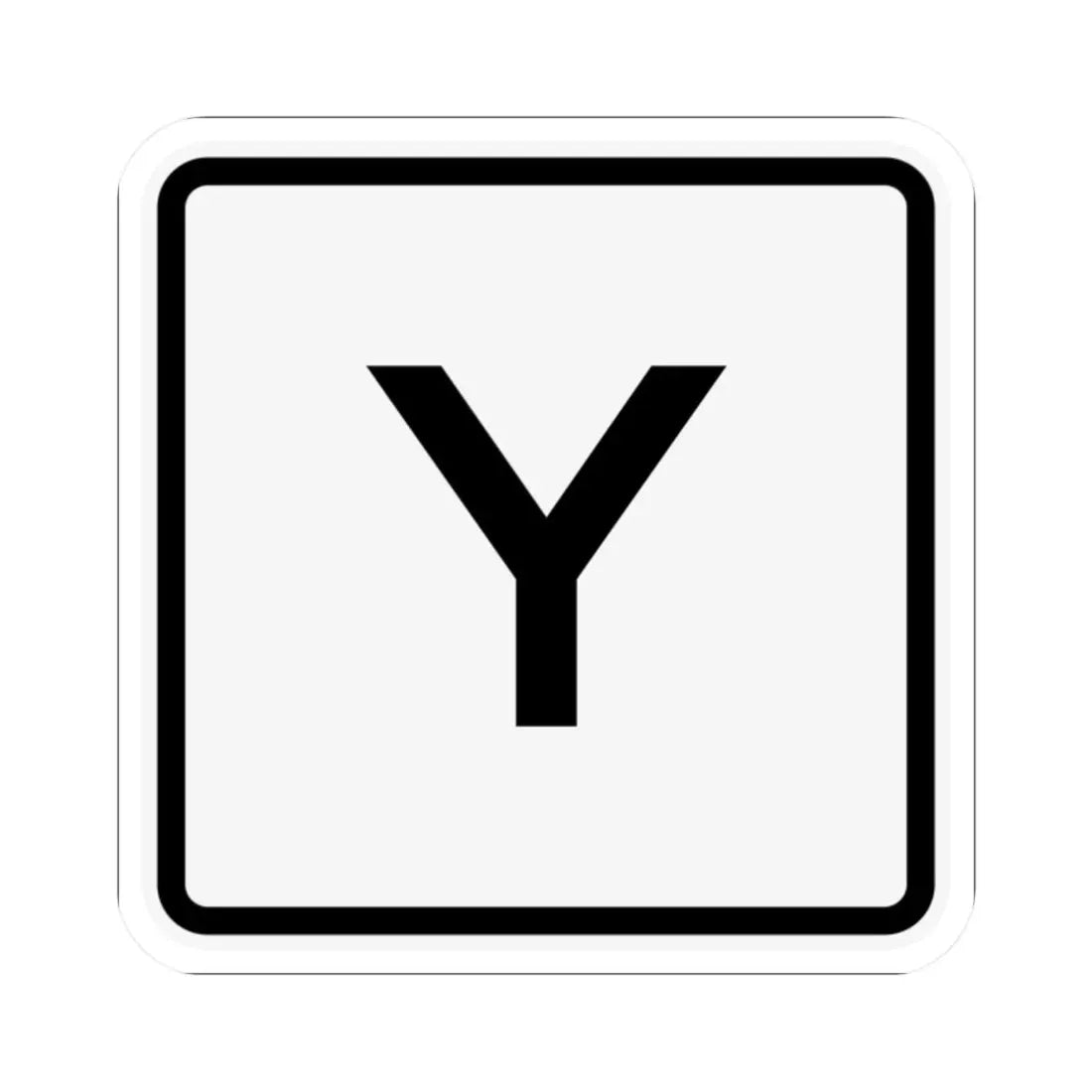 CR Y jct OH (Ohio) (Road Sign) STICKER Vinyl Kiss-Cut Decal 2 Inch White - The Sticker Space
