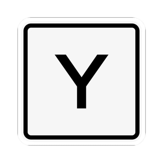 CR Y jct OH (Ohio) (Road Sign) STICKER Vinyl Kiss-Cut Decal 2 Inch White - The Sticker Space