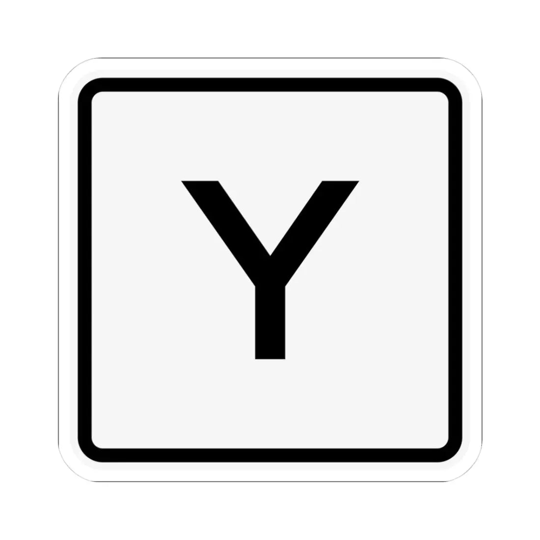 CR Y jct OH (Ohio) (Road Sign) STICKER Vinyl Kiss-Cut Decal 3 Inch White - The Sticker Space