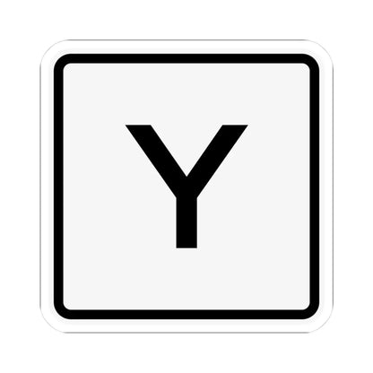 CR Y jct OH (Ohio) (Road Sign) STICKER Vinyl Kiss-Cut Decal 3 Inch White - The Sticker Space