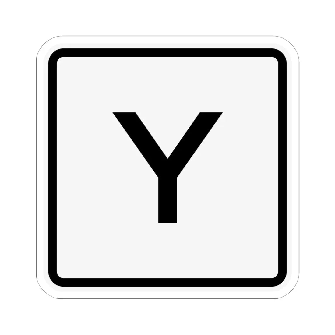 CR Y jct OH (Ohio) (Road Sign) STICKER Vinyl Kiss-Cut Decal 6 Inch White - The Sticker Space