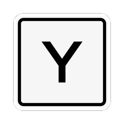 CR Y jct OH (Ohio) (Road Sign) STICKER Vinyl Kiss-Cut Decal 6 Inch White - The Sticker Space