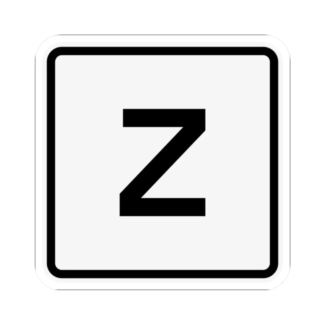 CR Z jct OH (Ohio) (Road Sign) STICKER Vinyl Kiss-Cut Decal 2 Inch White - The Sticker Space