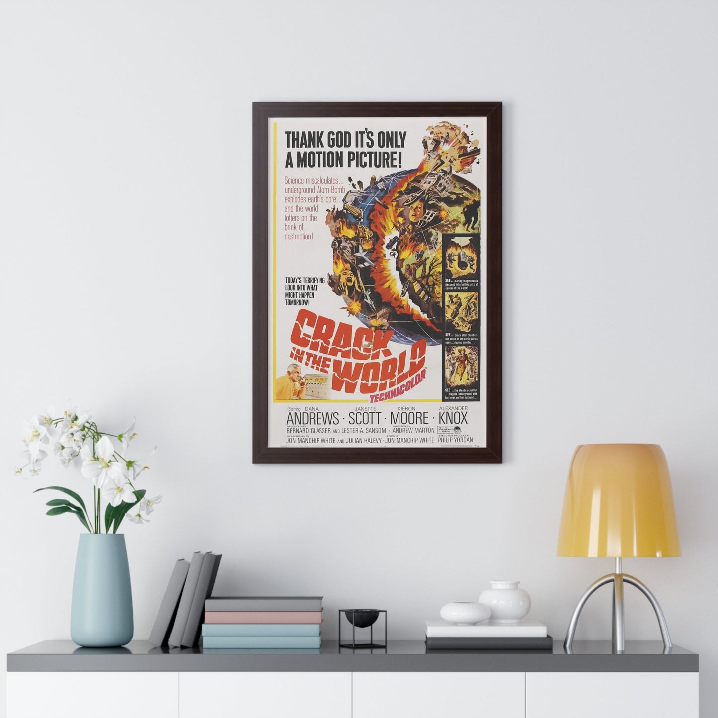 CRACK IN THE WORLD 1960 - Framed Movie Poster-The Sticker Space