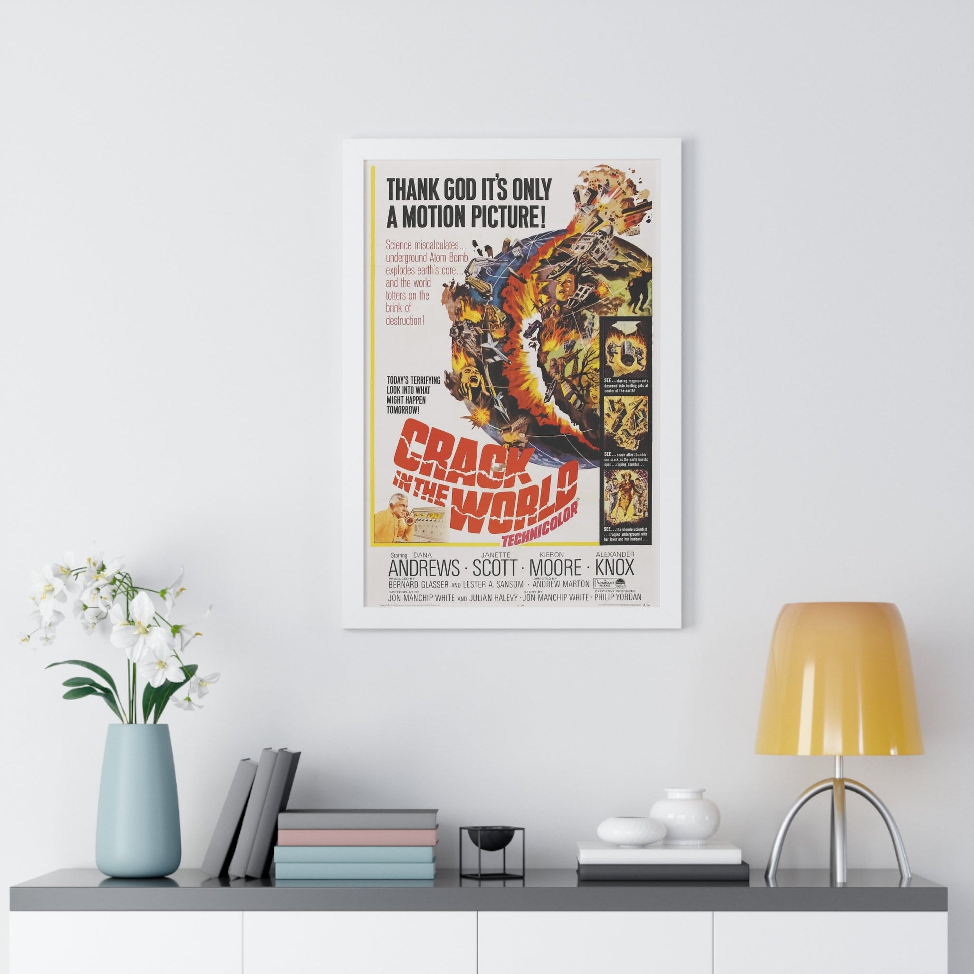 CRACK IN THE WORLD 1960 - Framed Movie Poster-The Sticker Space