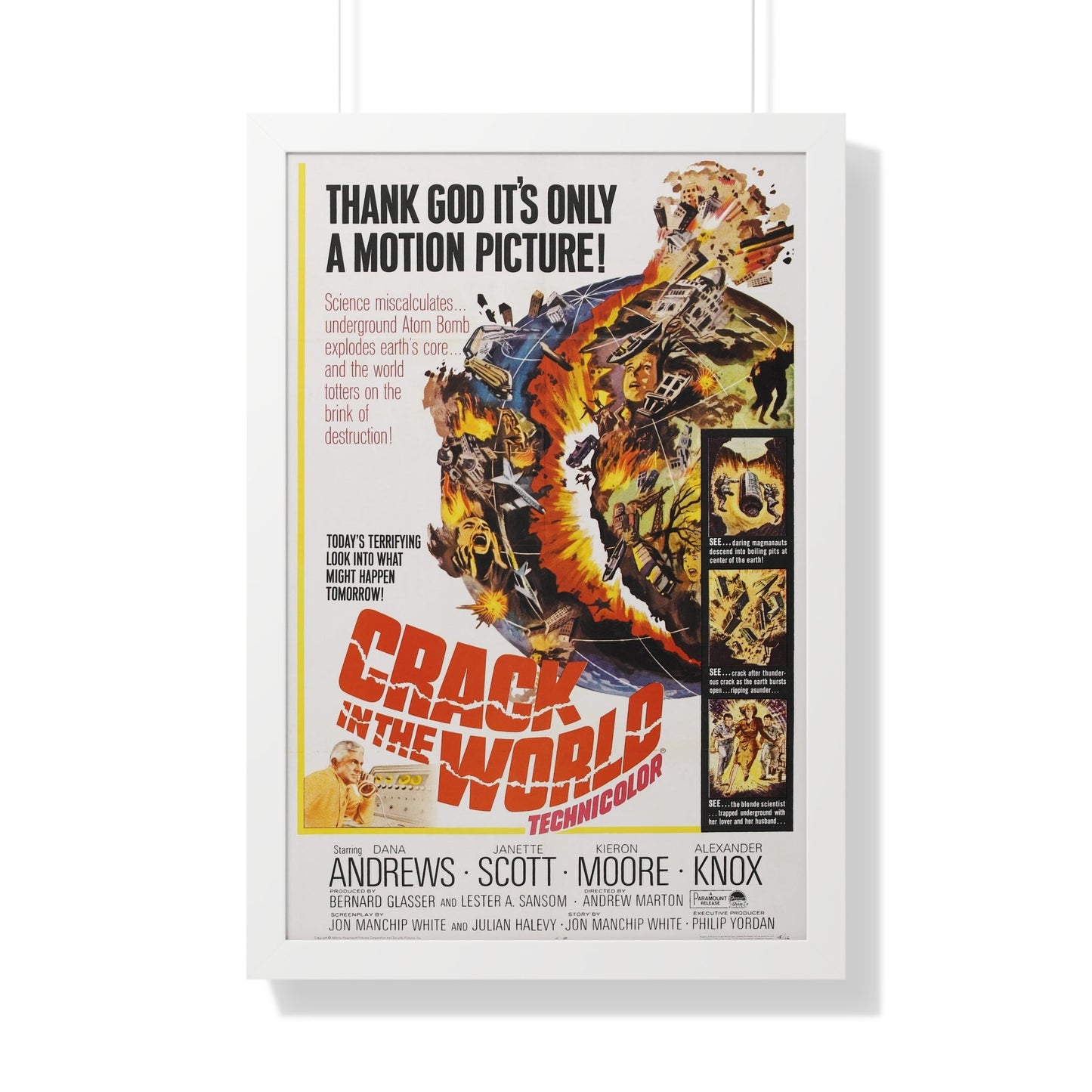 CRACK IN THE WORLD 1960 - Framed Movie Poster-20" x 30"-The Sticker Space