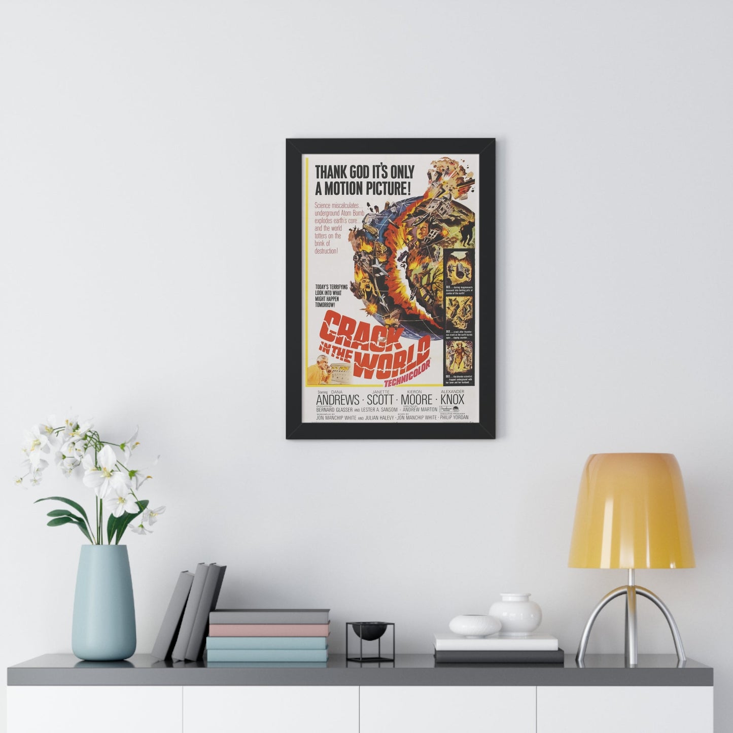 CRACK IN THE WORLD 1960 - Framed Movie Poster-The Sticker Space