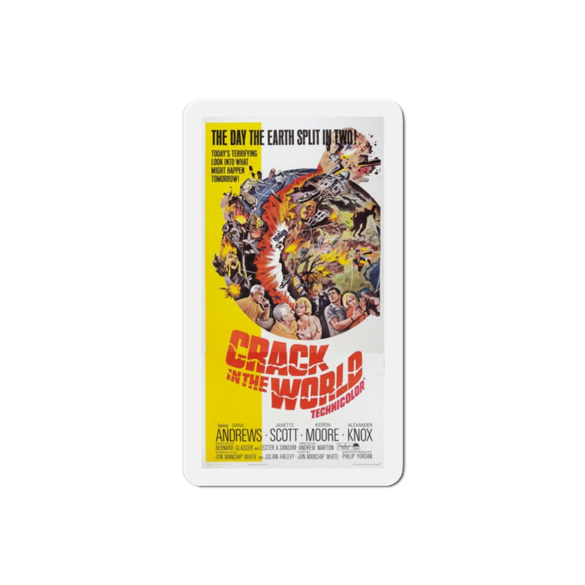 Crack in the World 1965 Movie Poster Die-Cut Magnet-2 Inch-The Sticker Space