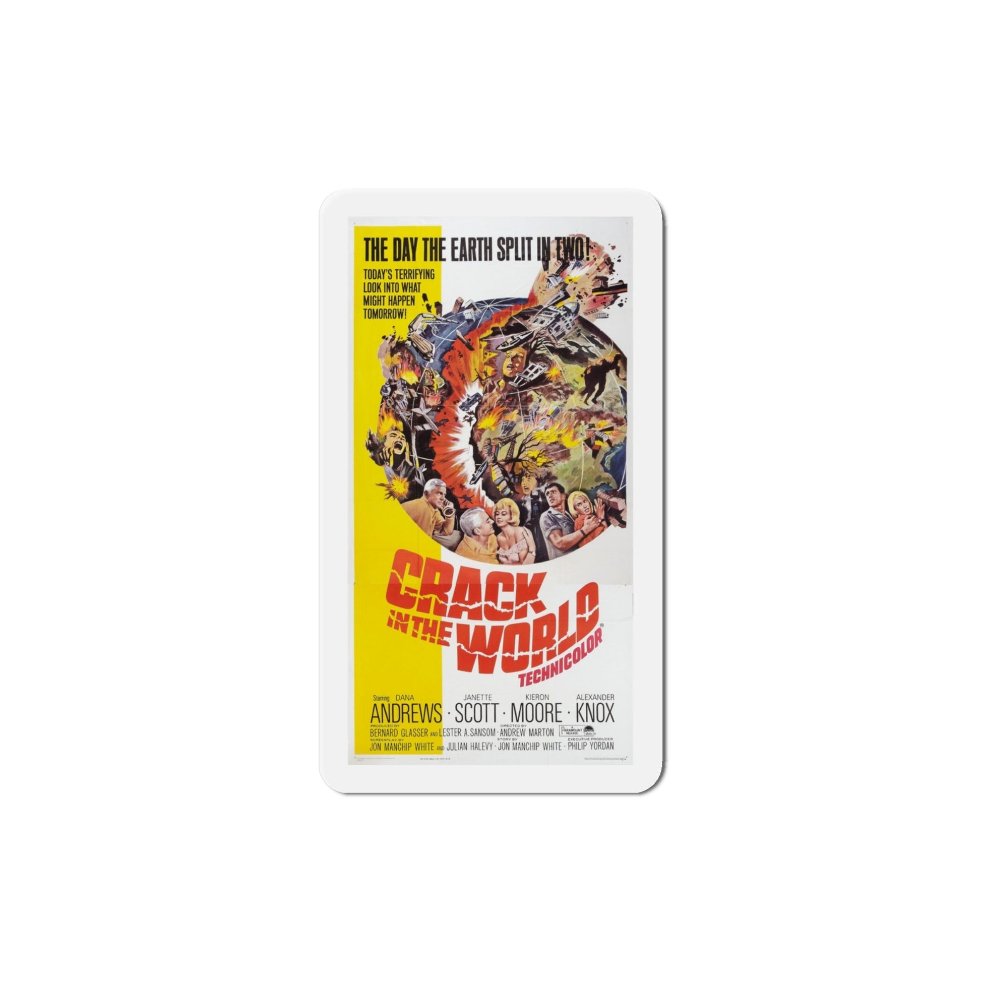 Crack in the World 1965 Movie Poster Die-Cut Magnet-4 Inch-The Sticker Space