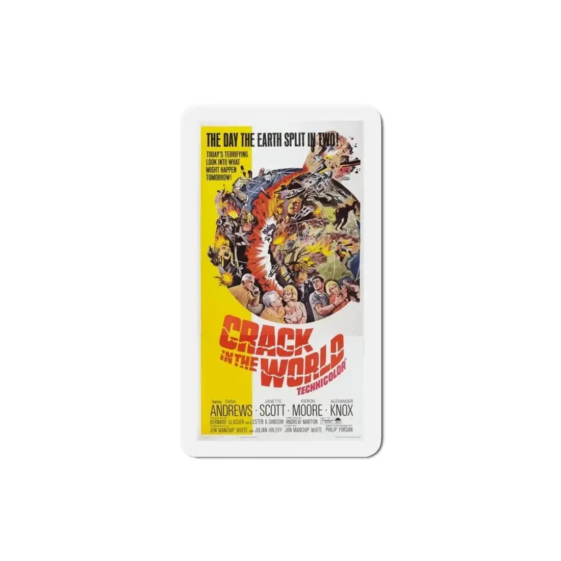 Crack in the World 1965 Movie Poster Refrigerator Magnet - The Sticker Space