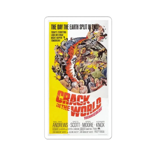 Crack in the World 1965 Movie Poster - STICKER Vinyl Kiss-Cut Decal 2 Inch White - The Sticker Space