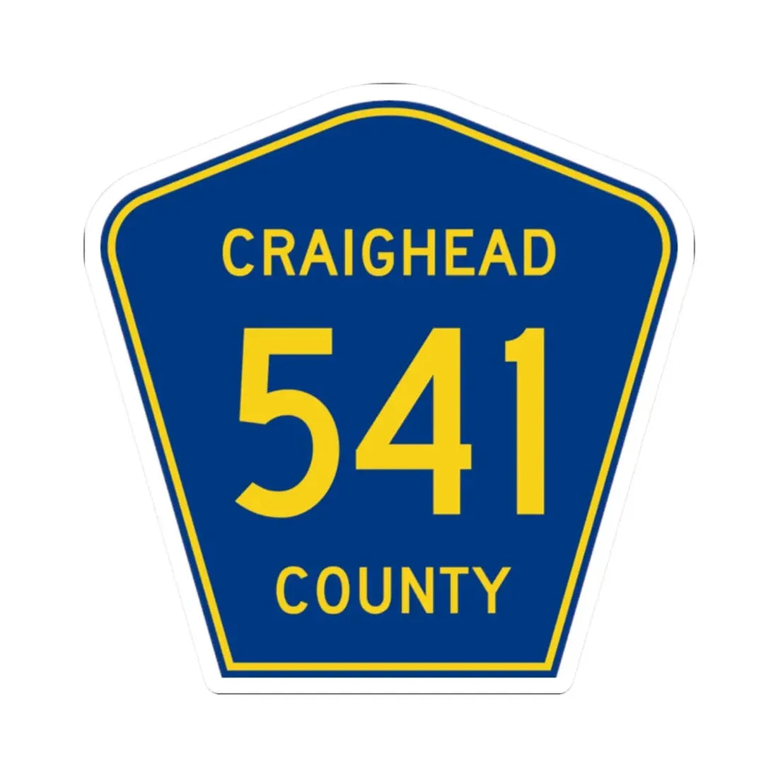 Craighead County Route 541 AR (Arkansas) (Road Sign) STICKER Vinyl Kiss-Cut Decal 2 Inch White - The Sticker Space