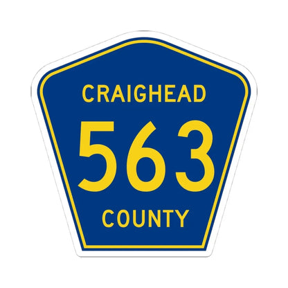 Craighead County Route 563 AR (Arkansas) (Road Sign) STICKER Vinyl Kiss-Cut Decal 4 Inch White - The Sticker Space