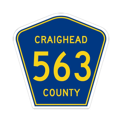 Craighead County Route 563 AR (Arkansas) (Road Sign) STICKER Vinyl Kiss-Cut Decal 6 Inch White - The Sticker Space