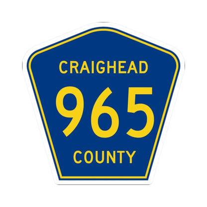 Craighead County Route 965 AR (Arkansas) (Road Sign) STICKER Vinyl Kiss-Cut Decal 2 Inch White - The Sticker Space